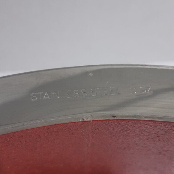 Canada Day 5 oz Flask Canada Flag Stainless Steel Textured Red Silver - Picture 7 of 7